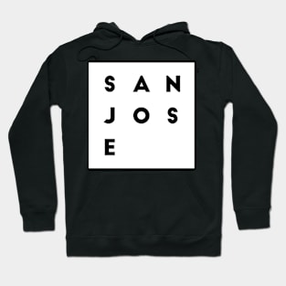 San Jose | White square letters Hoodie